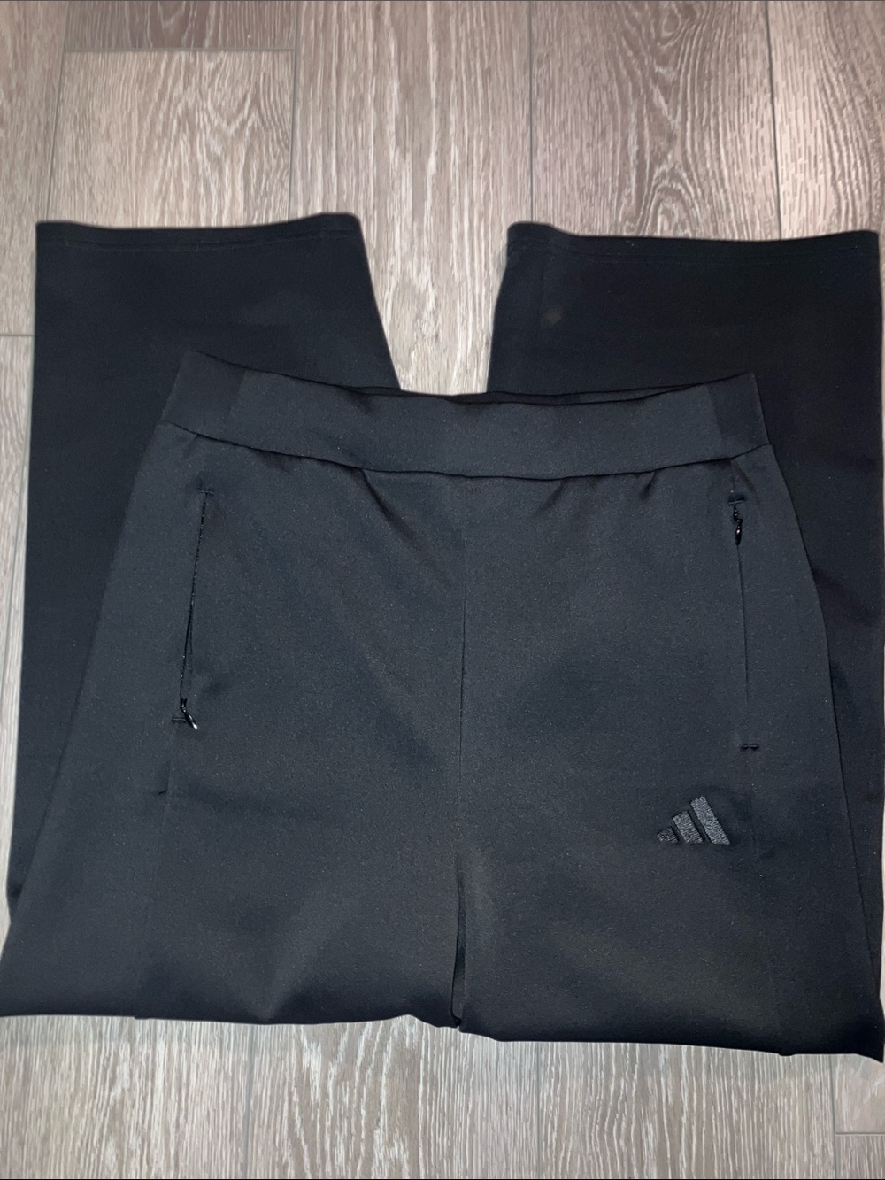 Adidas Black Performance Track Pants with Zip Pockets